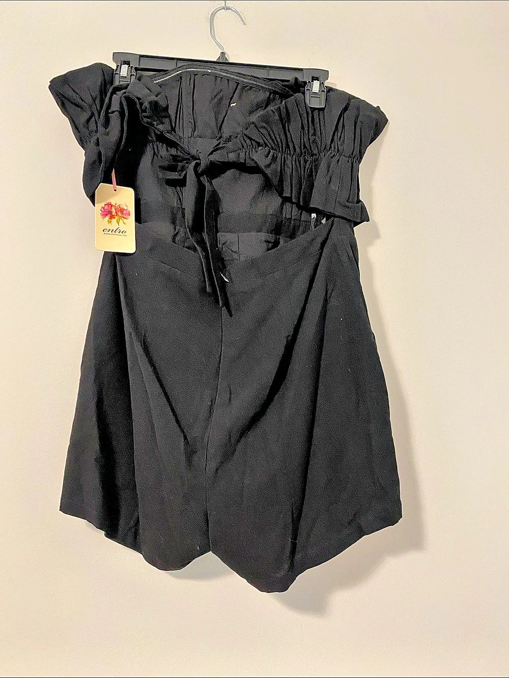Entro Black Strapless Ruffle Romper - Picture 2 of 7